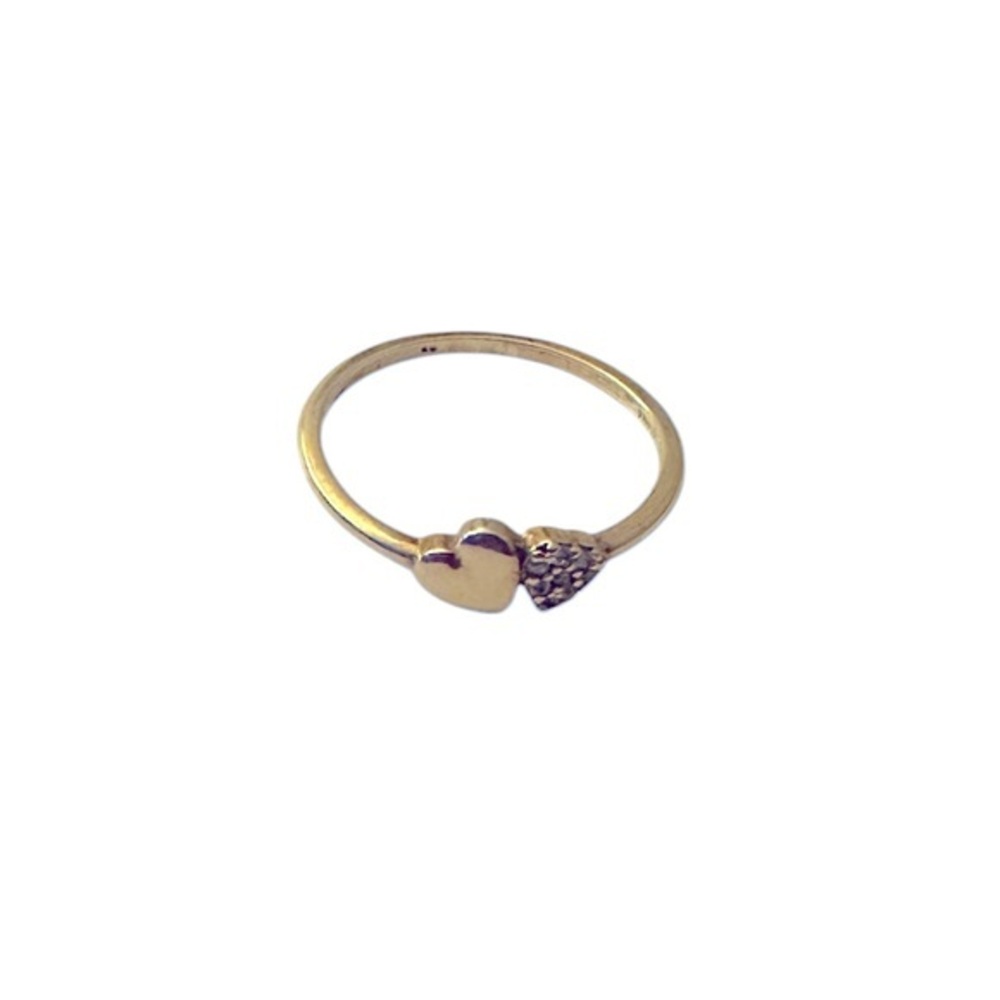 Madewell Brass Double Heart Ring